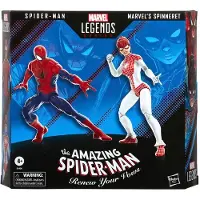 Spider-man Marvel Legends 15 cm och Spinneret Actionfigur 2-Pack, Inkluderar 10 Tillbehör