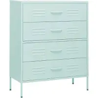 vidaXL Byrå mintgrön 80x35x101,5 cm stål
