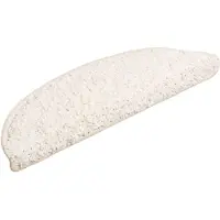 vidaXL Trappstegsmattor 15 st vit 56x17x3 cm