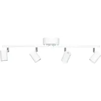 By Rydens Correct takspotlight 4 lampor vit Correct, dimbar, Vitt / opal, Vardagsrum / matsal, Metall, Modern, Halogen spots