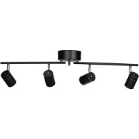 By Rydens Correct takspotlight 4 lampor svart matt Correct, dimbar, Svart, Vardagsrum / matsal, Metall, Modern, Halogen spots