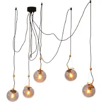 By Rydens Glas pendellampa Carry, dimbar, Aluminium / grå / zink, Vardagsrum / matsal, Glas, Pendellampa