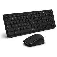 Acer AAK123 - Sats med tangentbord och mus - trådlös - 2.4 GHz - QWERTY - Amerikansk engelska - svart - detaljhandel