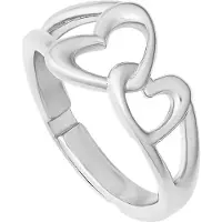 Lempikoru lucky hjärtring reglerbar silver platinerad 36 051 00 155