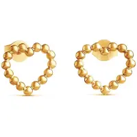 Lempikoru pearl love silver guldpläterat hjärtörhängen 54 085 00 000