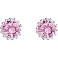 Lempikoru Bud solitär örhängen silver pink platinerat 8 mm 33 073 06 000