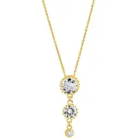 Lempikoru Bud tre stenar guldpläterat halsband 51 077 01 500