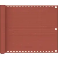 vidaXL Balkongskärm terrakotta 75x400 cm HDPE
