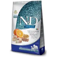 Farmina N&amp;D Ocean Dog vuxen torsk, havre och orange Medium och Maxi 2,5 kg
