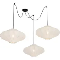 QAZQA Smart taklampa vit 50 cm 3-ljus inkl. 3 Wifi G95 - Plu