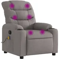 Super Merchant Vidaxl Fällbar Massagestol, Taupe, Klädd i Tyg