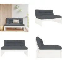 vidaXL Mittensoffa vit 120x80 cm massiv furu
