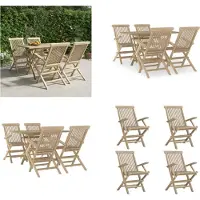 vidaXL Matgrupp för trädgården 5 delar massiv teak grå