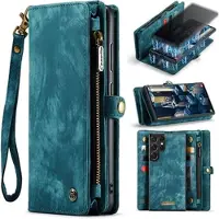 CASEME Samsung Galaxy S23 Ultra 5G 008 2-i-1 Multifunktionell Plånboksfodral - Blå