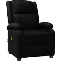 vidaXL Massagestol, Svart, Konstläder