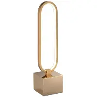 Schuller Valencia Bordslampa Colette, Mässing / guld, Vardagsrum / matsal, Aluminium / grå / zink, Modern, Bordslampa