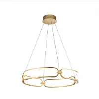 Schuller Valencia Pendellampa Colette, Mässing / guld, Vardagsrum / matsal, Aluminium / grå / zink, Modern