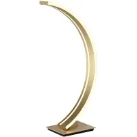 Schuller Valencia Bordslampa Arcus, Mässing / guld, Vardagsrum / matsal, Aluminium / grå / zink, Modern, Bordslampa