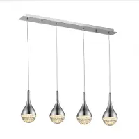 Schuller Valencia Pendellampa Elie, Förkromad / silver, Vardagsrum / matsal, Metall, Modern