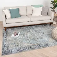 FRAAI Vintage matta | Lugan ljusblå hos Volero | 200x290 cm | Syntet | | Rektangulär | Plattvävd