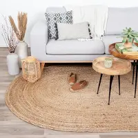 NATURL. Oval jutematta | Fair natur hos Volero | 205x305 cm | Jute | Enfärgad | Oval | Plattvävd