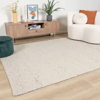 NATURL. Ullmatta | Wise vit/natur hos Volero | 200x300 cm | Natur | Enfärgad | Rektangulär | Plattvävd