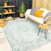 FRAAI Vintage utomhusmatta | Victoria Oriental grön | 120x170 cm | Polypropen | | Rektangulär | Plattvävd
