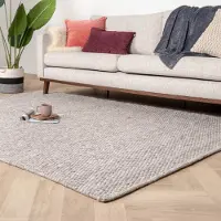 Studio Clarice Ullmatta | Brilliant ljusgrå hos Volero | 160x240 cm | Ull | Enfärgad | Rektangulär | Plattvävd