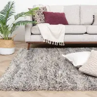 Studio Clarice Fluffig ullmatta | Royal ljusgrå/melerad hos Volero | 230x330 cm | Ull | Blandat | Rektangulär | Hög lugg