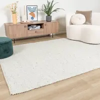 NATURL. Ullmatta | Wise grå/melerad hos Volero | 200x300 cm | Natur | Enfärgad | Rektangulär | Plattvävd