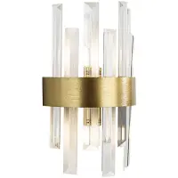 Schuller Valencia LED vägglampa Grace, Mässing / guld, Vardagsrum / matsal, Glas, LED-vägglampa, vägglampa inomhus