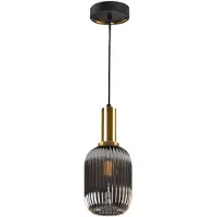 Schuller Valencia Glas pendellampa Norma, dimbar, Mässing / guld, Vardagsrum / matsal, Metall, Pendellampa