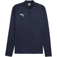Puma Träningströja teamGOAL 1/4 Blixtlås - Navy/Vit/Persian Blue, storlek X-Large