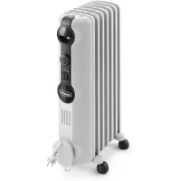 De'Longhi Radia Oljefylld Radiator (7 Kammare) - 1500W Vit Grå