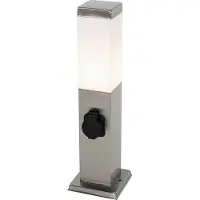 QAZQA Modern utomhuslampa 45 cm stål med sockel IP44 - Malios