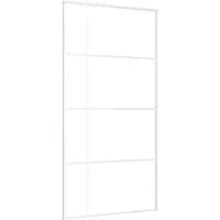 vidaXL Skjutdörr, ESG-glas och Aluminium, 102,5X205 Cm, Vit