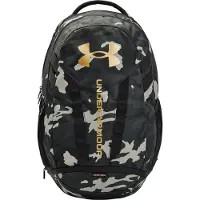 Under Armour Unisex Hustle 5.0 Ryggsäck, Svart (007)/Metallisk Guld, One Size