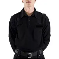 Robust Safety-Sec Hundförarpiké - Lång Ärm (Färg: Svart, Storlek: XS)