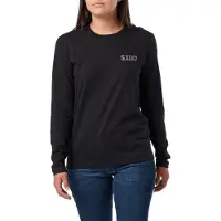 5.11 Tactical Women's All Bark Bite Long Sleeve Tee (Färg: Svart, Storlek: XL)