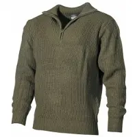 MFH - Max Fuchs MFH Pullover Island Half Zip (Färg: Olive Green, Storlek: 2XL)