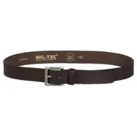 Mil-Tec Bälte av Nappaläder (Färg: Brun, Storlek: 110cm)