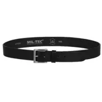 Mil-Tec Bälte av Nappaläder (Färg: Svart, Storlek: 140cm)