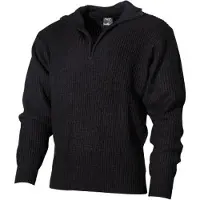 MFH - Max Fuchs MFH Pullover Island Half Zip (Färg: Svart, Storlek: M)