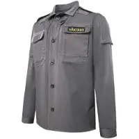 Robust Väktare Skjortjacka (Färg: Grå, Storlek: 2XL)