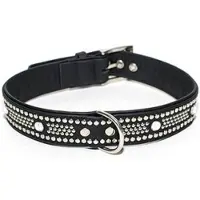 Annan Tillverkare HUNTER Crystal Disco Hundhalsband Svart (Storlek: 45CM)