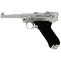 WE Airsoft WE P08 4" Luger GBB 6mm Full Metal - Silver