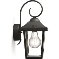 Philips Buzzard Wandleuchte 1x60W 230V 8718696156797 Väggbelysning Glödlampa E27 Svart