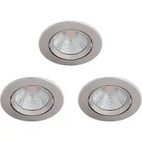 Philips Funktionell Sparkle infälld lampa, Nedtryckbar spotlight, Glödlampan/-lamporna kan inte bytas ut, LED, 2700 K, 350 LM, Nickel