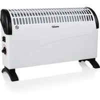 Tristar KA-5911, Elektrisk konvektionsvärmare, inomhus, Golv, Vit, Knappar, Rotations-, 1500 W