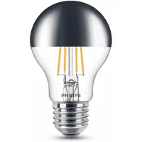 Philips Deco - LED-glödlampa med filament - form: A60 - E27 - 7.2 W (motsvarande 50 W) - klass A+ - varmt vitt ljus - 2700 K - spegelkrona